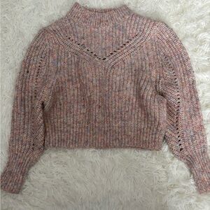 Topshop Pink and Cream Knit Sweater